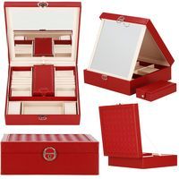 Шкатулка для украшений (футляр для бижутерии) Springos 25 x 25 x 8.5 см HA1080