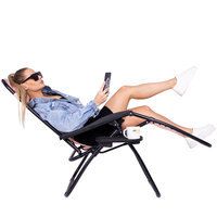 Шезлонг (кресло-лежак) для пляжа, террасы и сада Springos Zero Gravity GC0027
